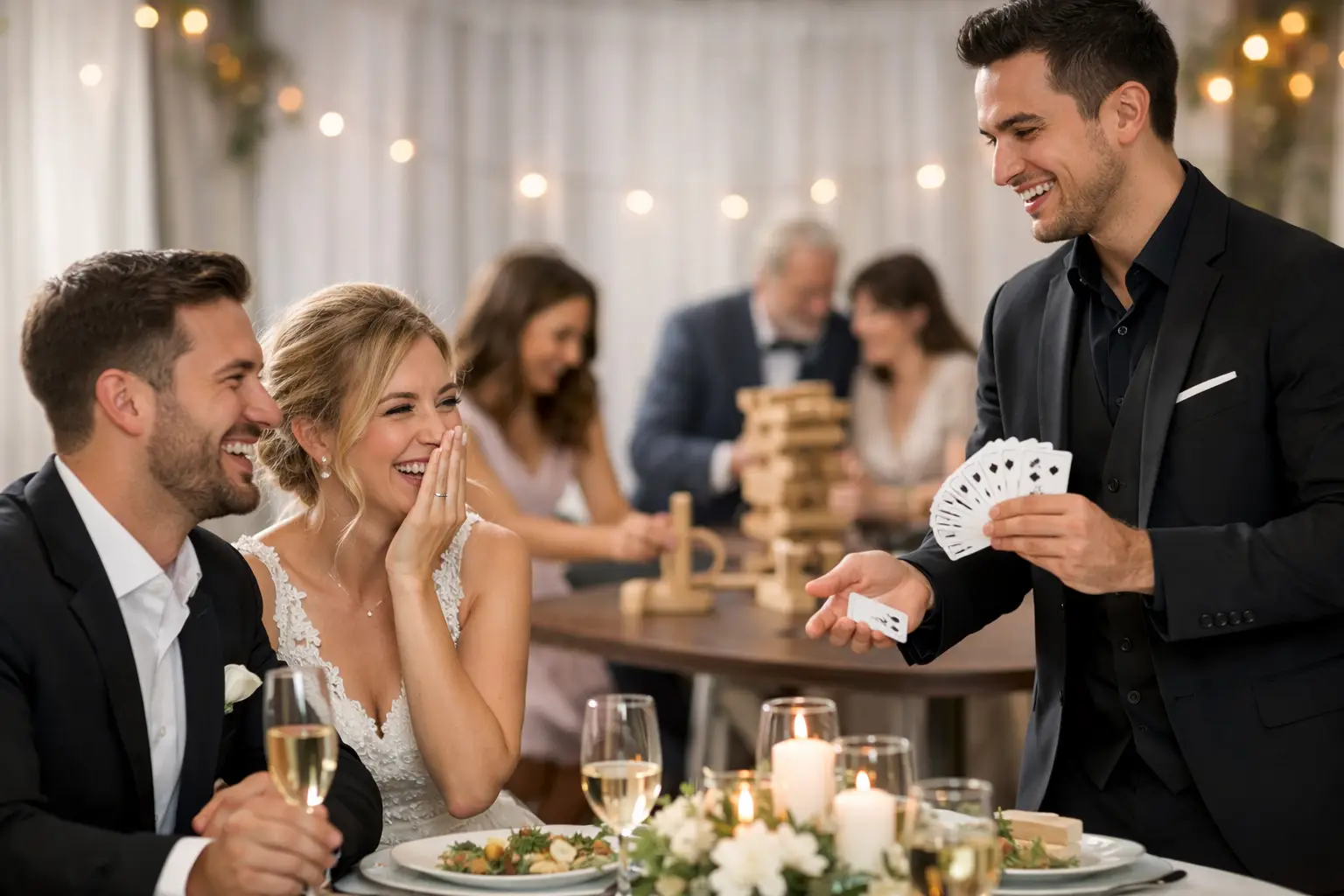 How to Entertain Wedding Guests Between Courses